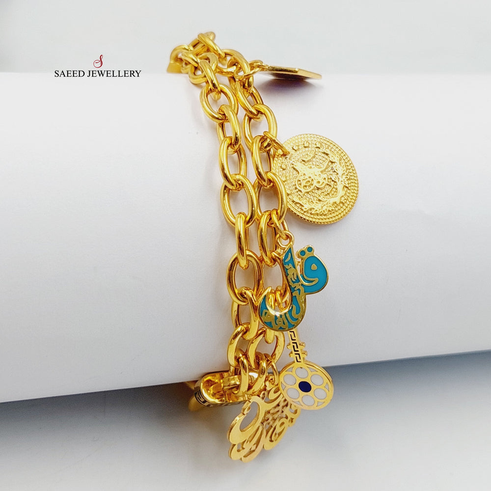 21K Gold Enameled Dandash Bracelet by Saeed Jewelry - Image 2