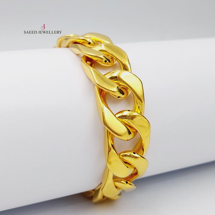 21K Gold Chain Bracelet by Saeed Jewelry - Image 6