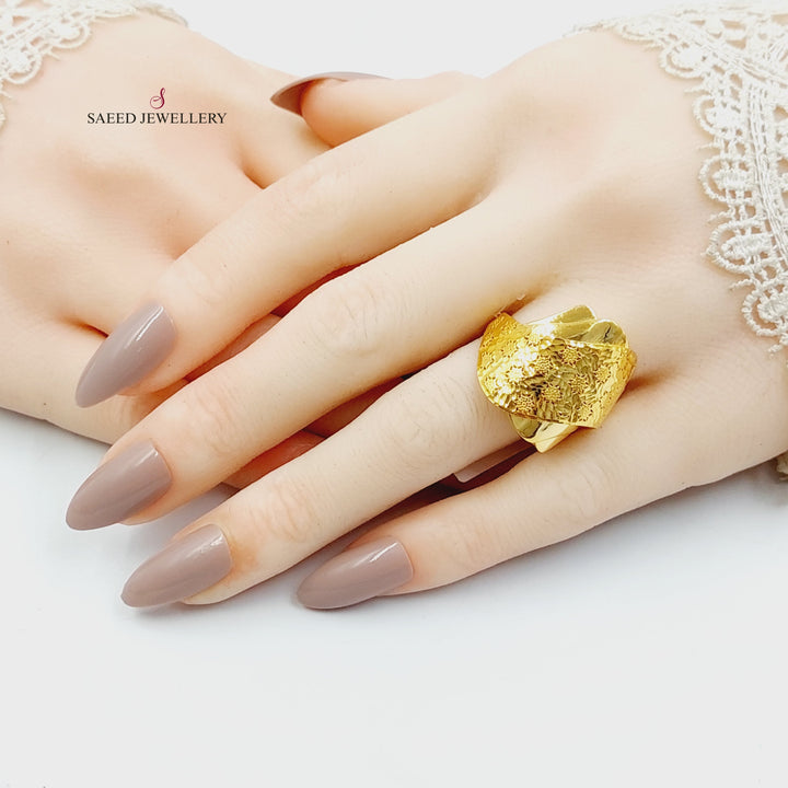 21K Gold Belt Ring by Saeed Jewelry - Image 4