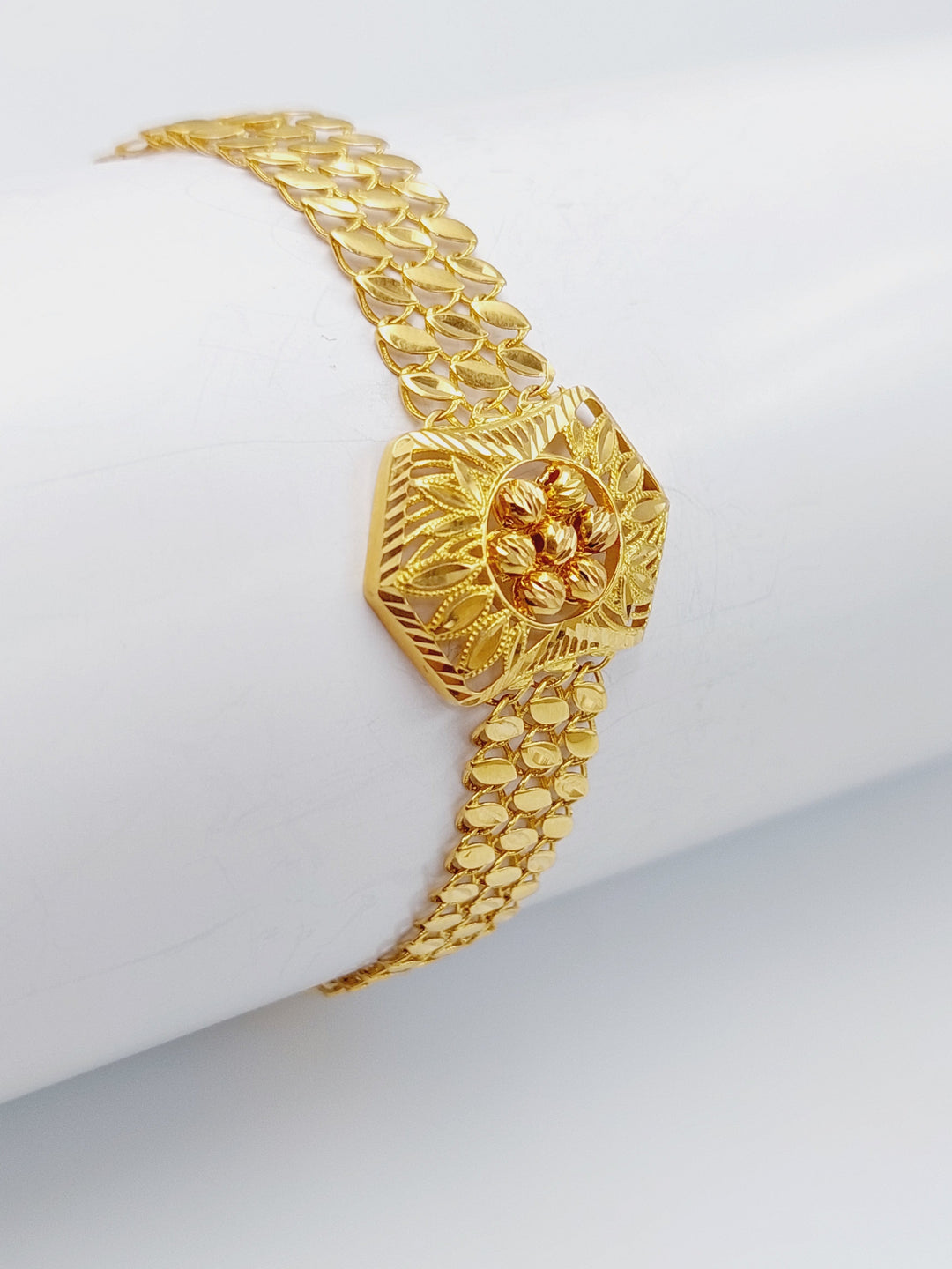 21K Gold Fancy Bracelet by Saeed Jewelry - Image 6