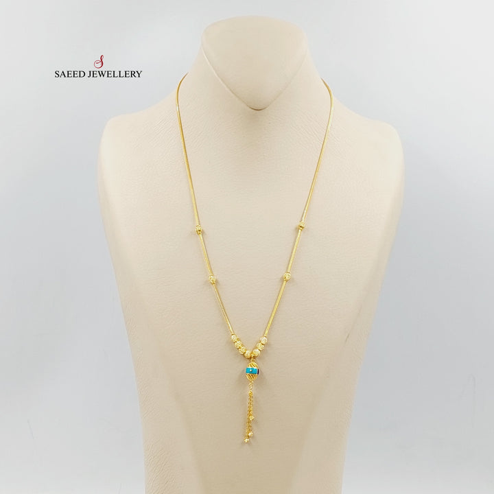 21K Gold Enameled Balls Necklace by Saeed Jewelry - Image 1