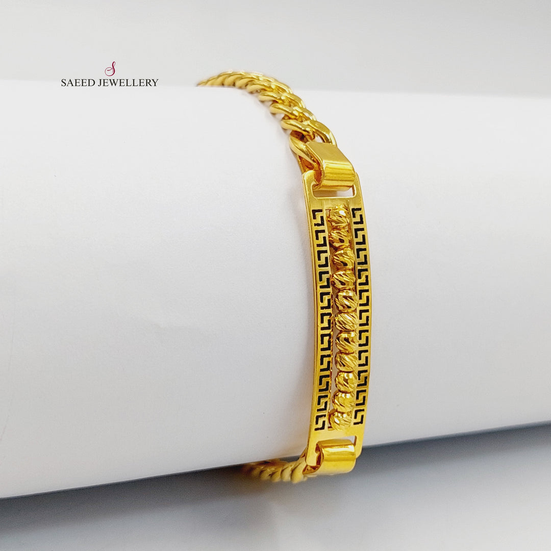 21K Gold Enameled Bar Bracelet by Saeed Jewelry - Image 1