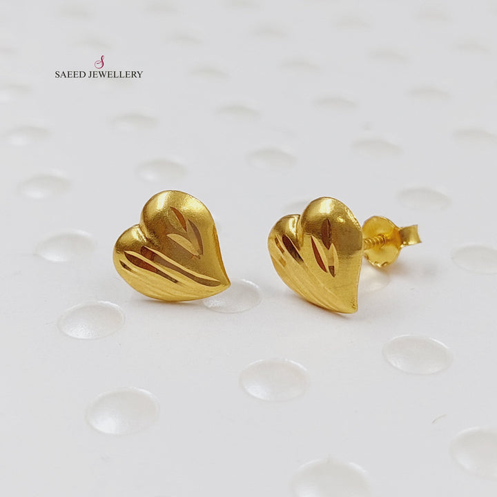 18K Gold Screw Earrings by Saeed Jewelry - Image 17