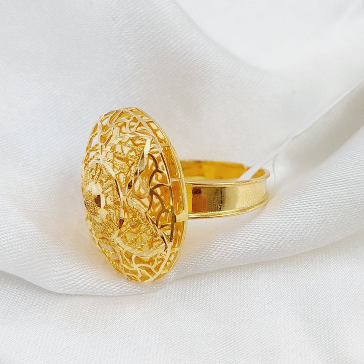 21K Gold Kuwaiti Ring by Saeed Jewelry - Image 8