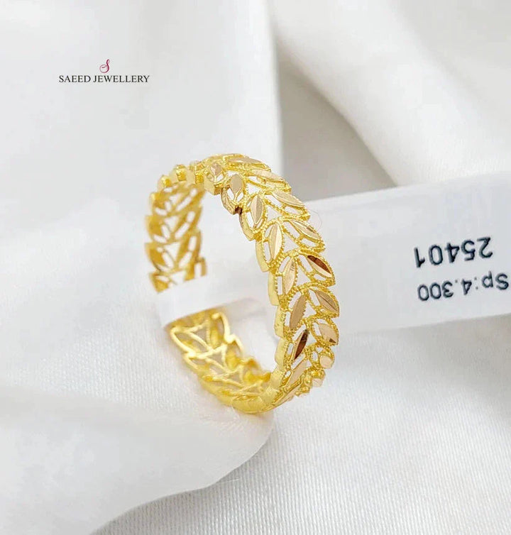 21K Gold Spike Wedding Ring by Saeed Jewelry - Image 8