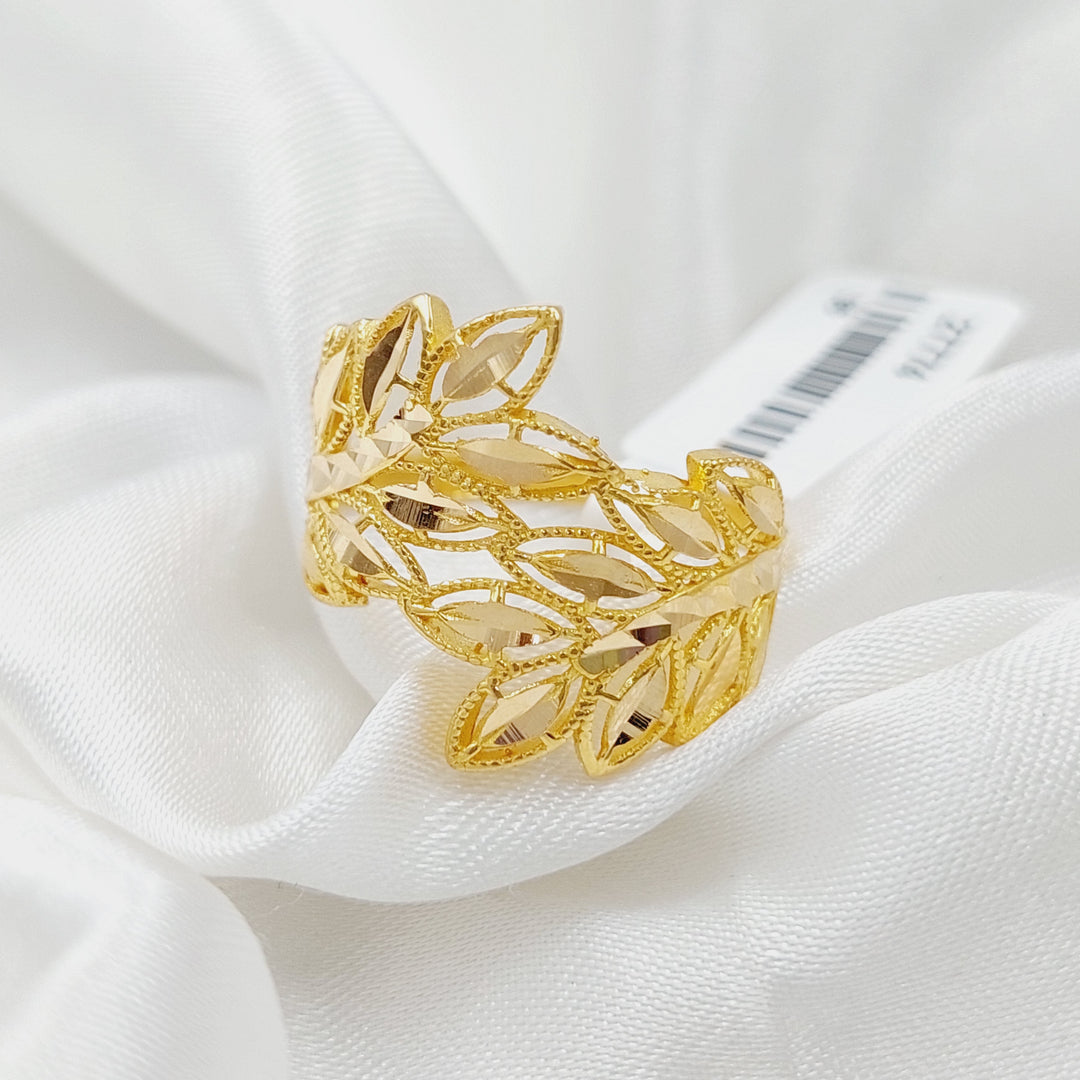 21K Gold Leaf Ring by Saeed Jewelry - Image 5