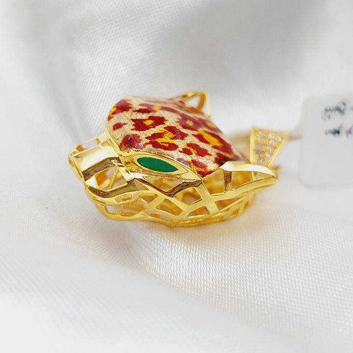 21K Gold Tiger Pendant by Saeed Jewelry - Image 6