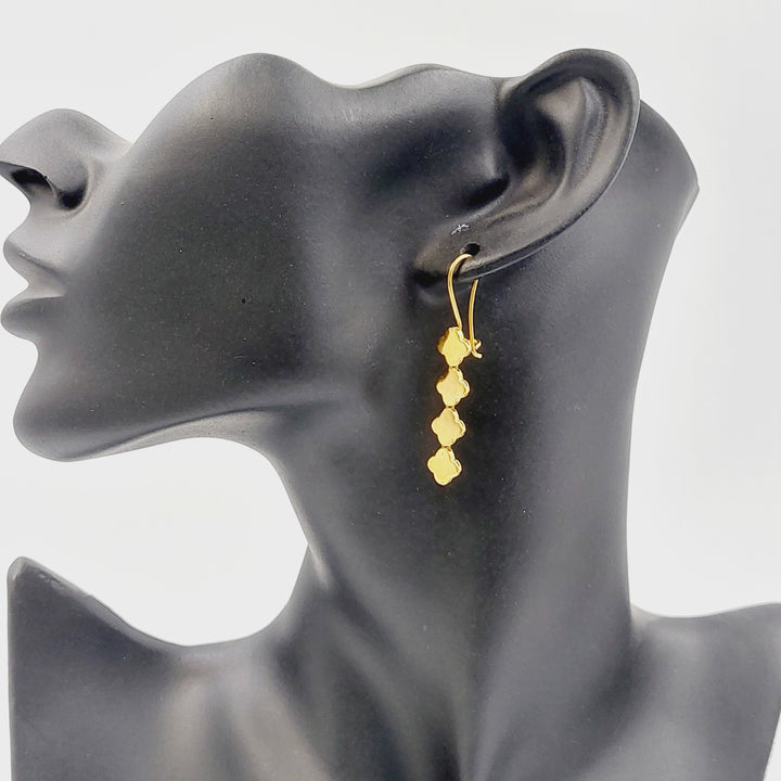 21K Gold Deluxe Shankle Earrings by Saeed Jewelry - Image 3