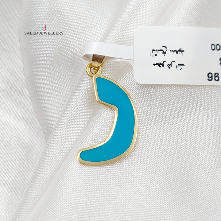 18K Gold Arabic Letter Pendant by Saeed Jewelry - Image 1