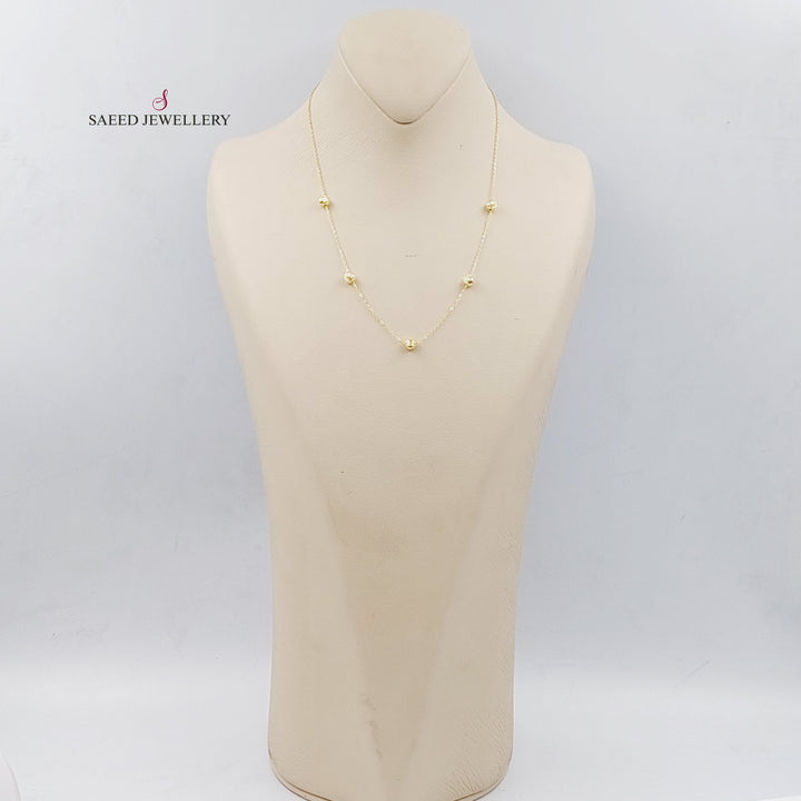 18K Gold Balls Necklace by Saeed Jewelry - Image 4