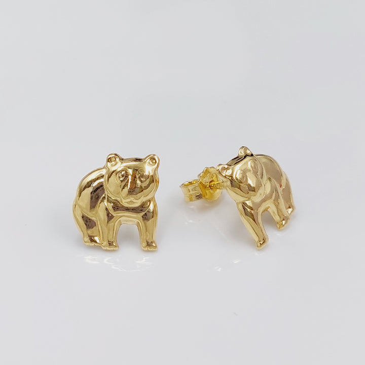 18K Gold Bear Earrings by Saeed Jewelry - Image 1