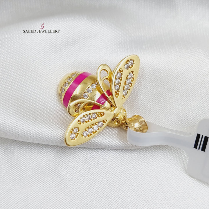 18K Gold Bee Pendant by Saeed Jewelry - Image 2