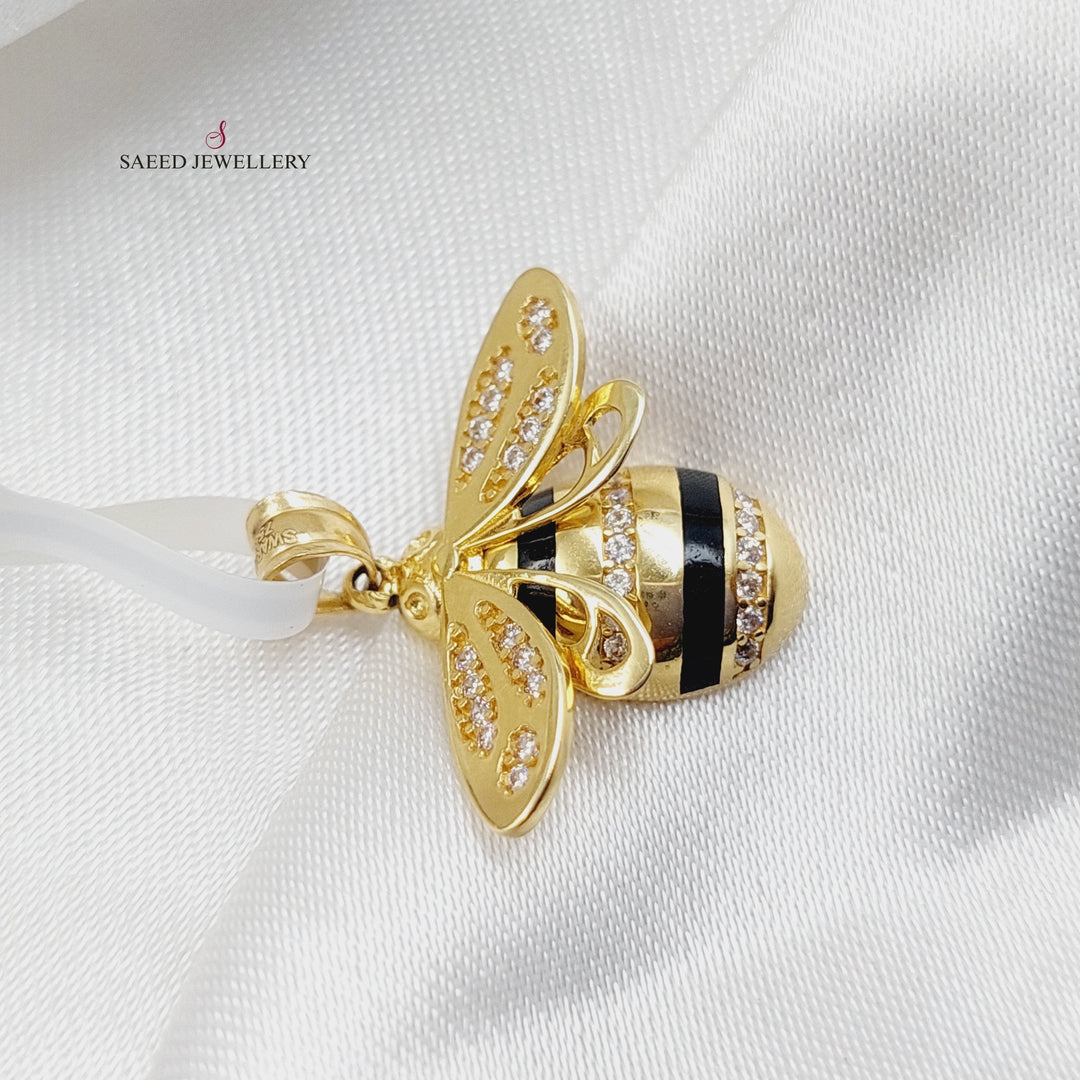 18K Gold Bee Pendant by Saeed Jewelry - Image 2