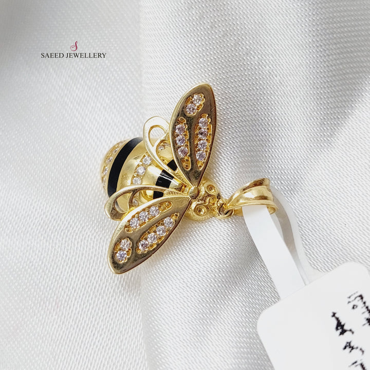 18K Gold Bee Pendant by Saeed Jewelry - Image 3