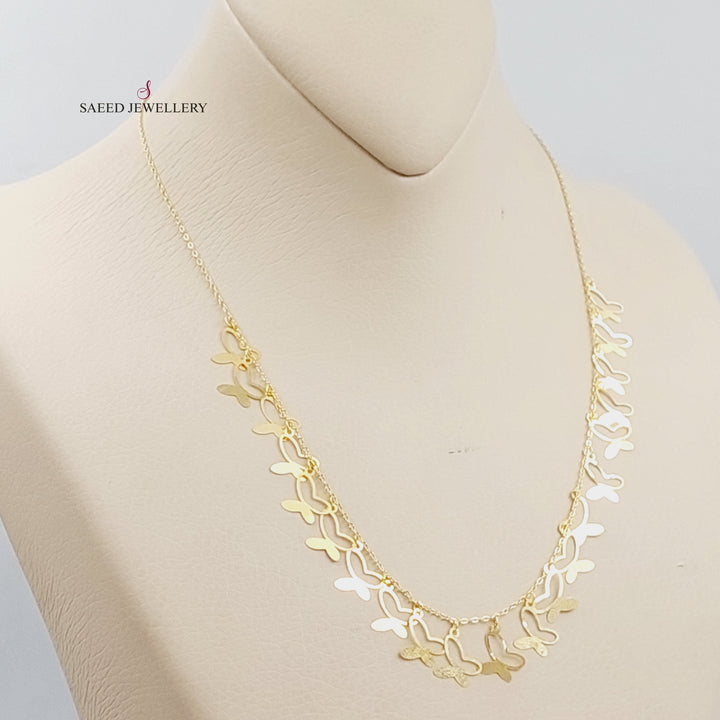 18K Gold Butterfly Necklace by Saeed Jewelry - Image 3