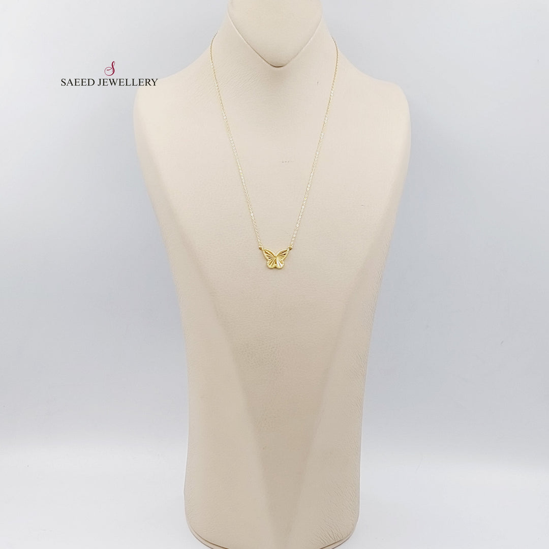 18K Gold Butterfly Necklace by Saeed Jewelry - Image 4