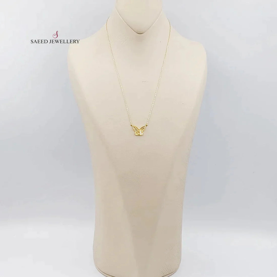 18K Gold Butterfly Necklace by Saeed Jewelry - Image 7