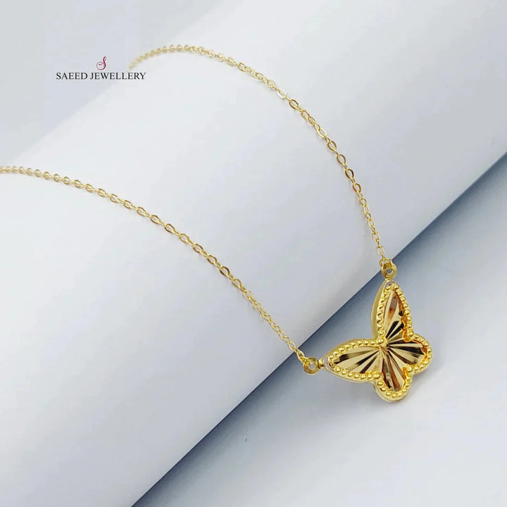 18K Gold Butterfly Necklace by Saeed Jewelry - Image 11