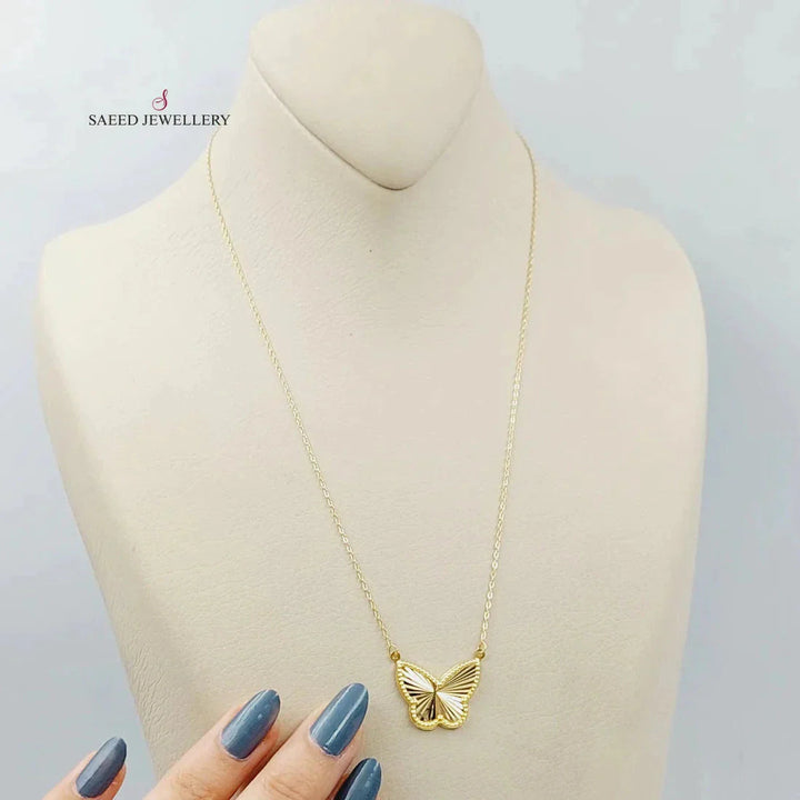 18K Gold Butterfly Necklace by Saeed Jewelry - Image 6