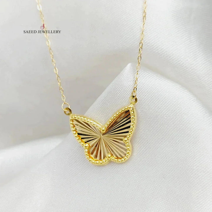 18K Gold Butterfly Necklace by Saeed Jewelry - Image 4