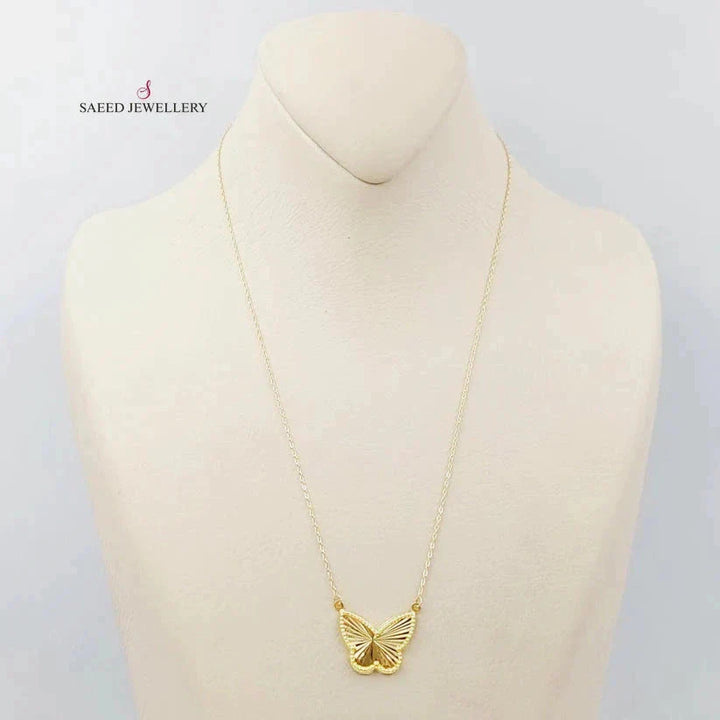 18K Gold Butterfly Necklace by Saeed Jewelry - Image 5