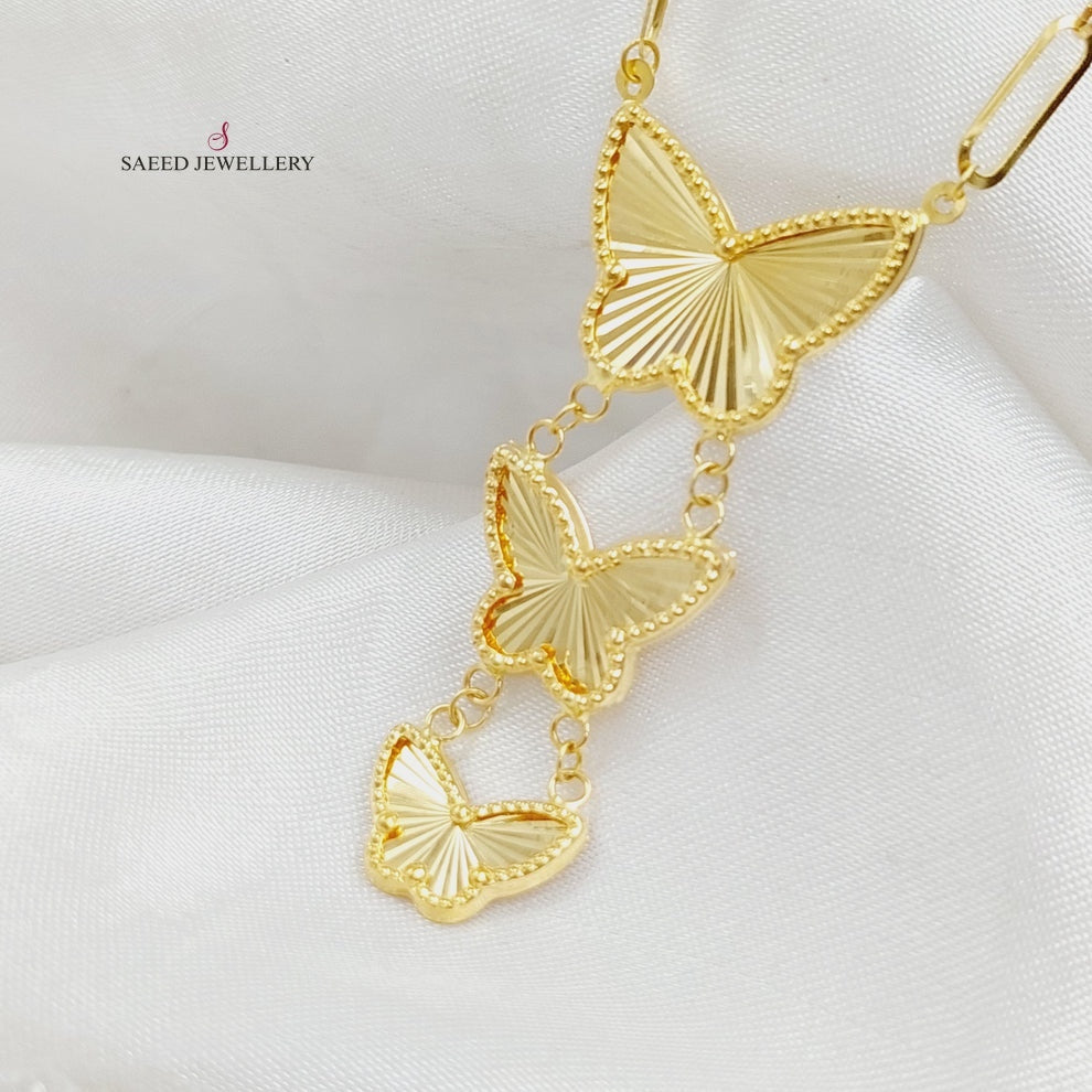 18K Gold Butterfly Necklace by Saeed Jewelry - Image 1