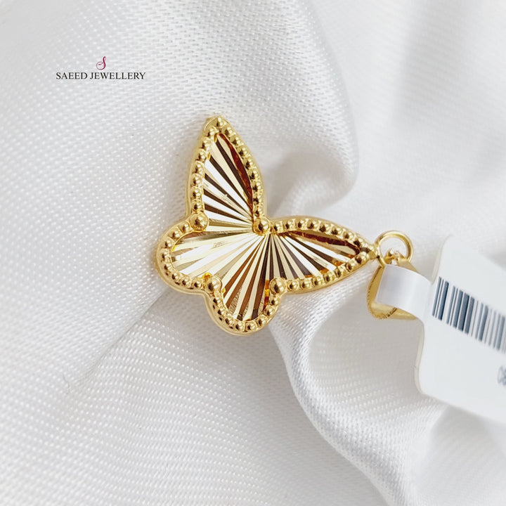 18K Gold Butterfly Pendant by Saeed Jewelry - Image 2