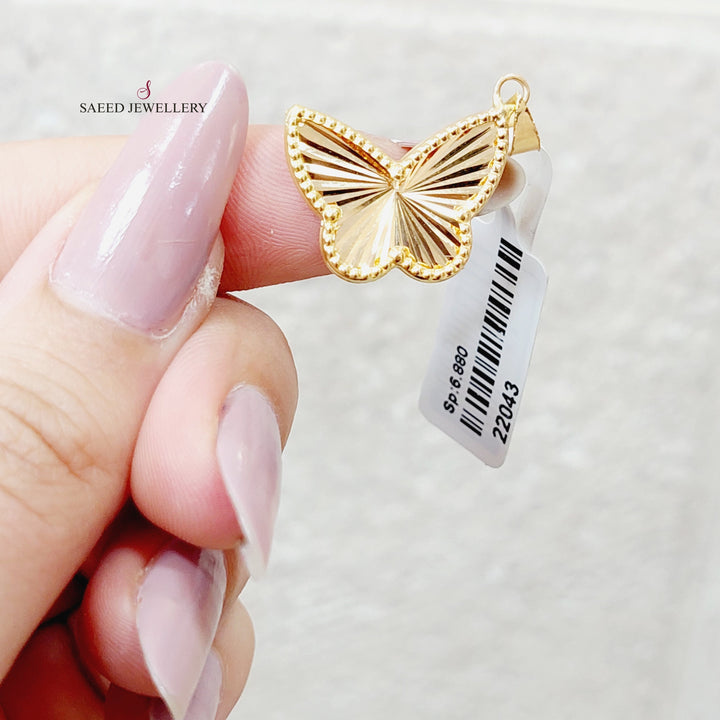 18K Gold Butterfly Pendant by Saeed Jewelry - Image 4