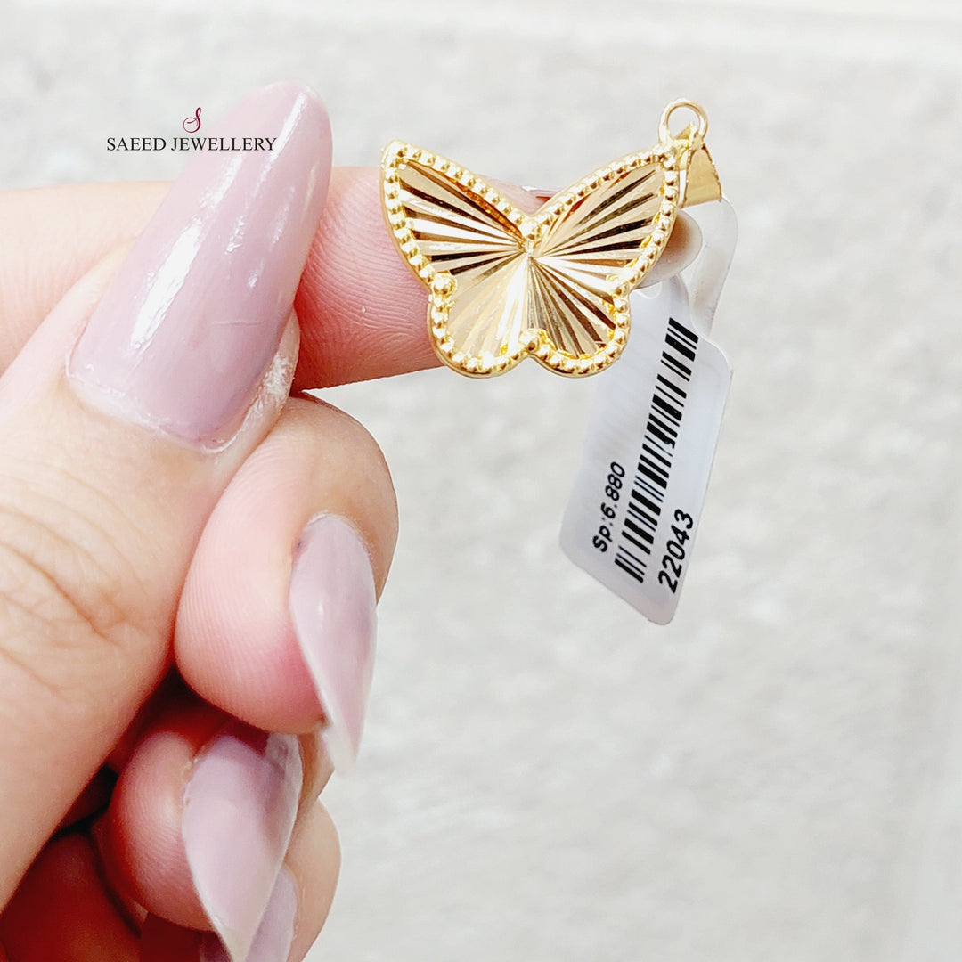 18K Gold Butterfly Pendant by Saeed Jewelry - Image 5