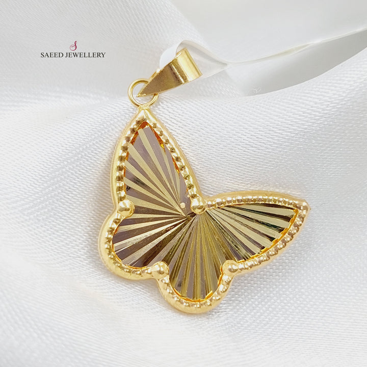 18K Gold Butterfly Pendant by Saeed Jewelry - Image 3