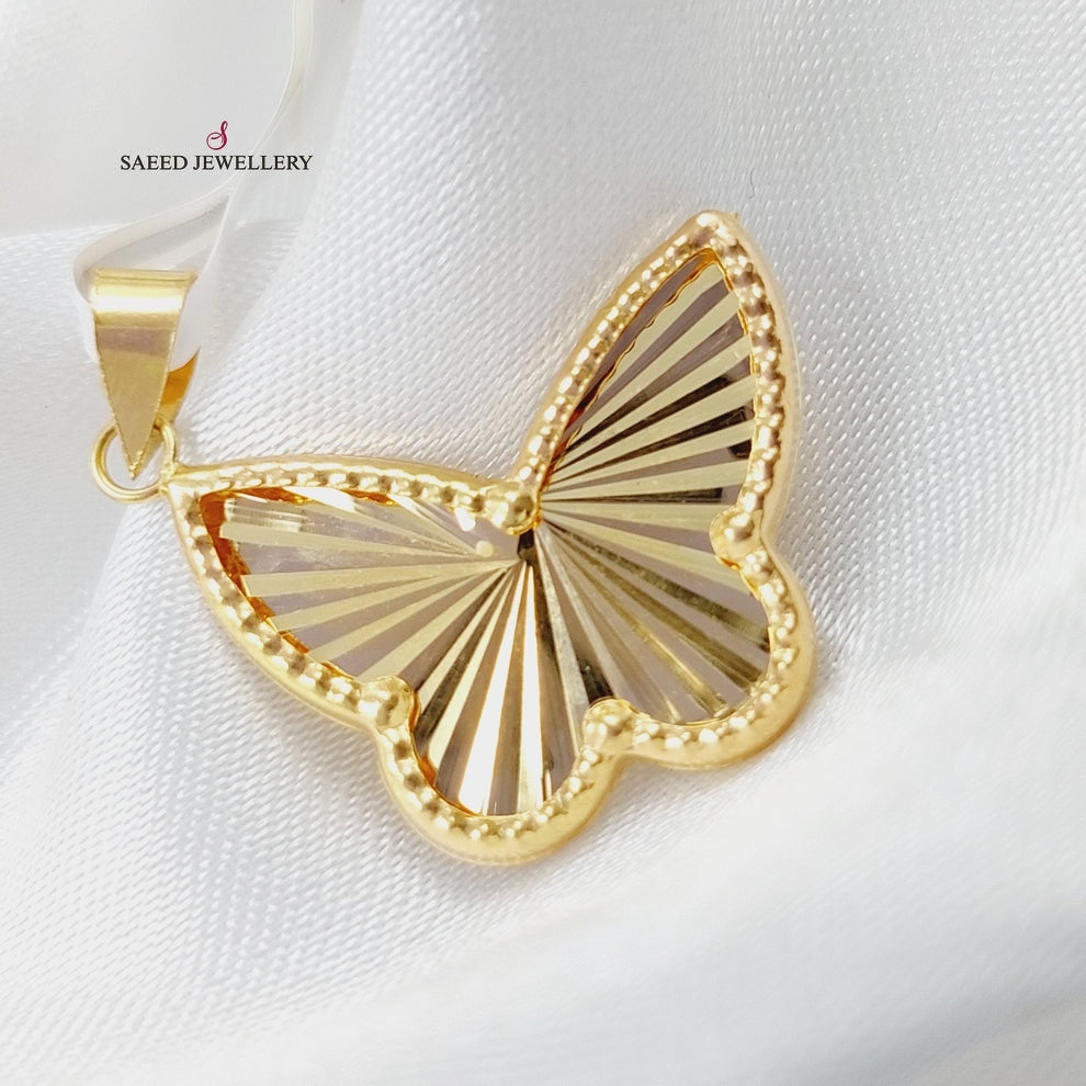 18K Gold Butterfly Pendant by Saeed Jewelry - Image 7