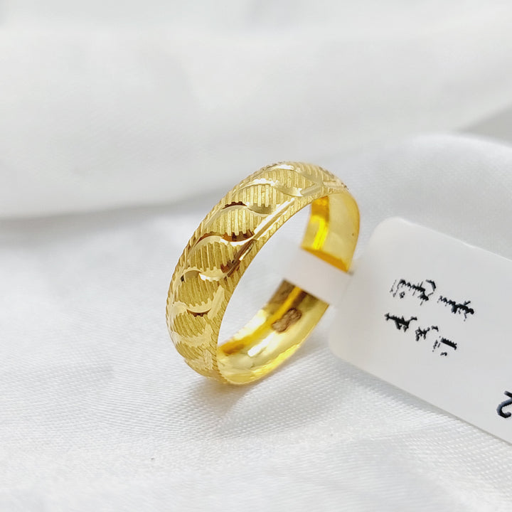 18K Gold CNC Wedding Ring by Saeed Jewelry - Image 3