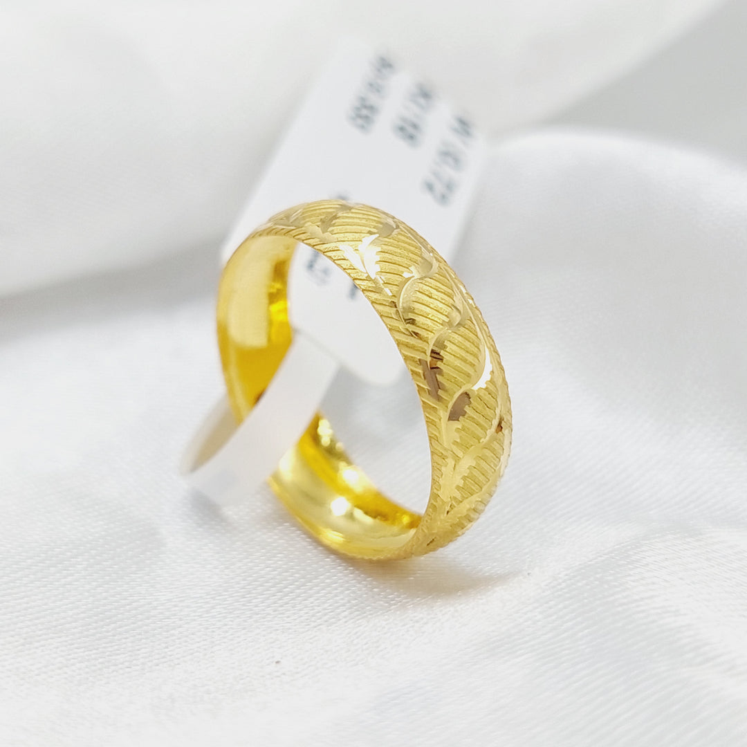 18K Gold CNC Wedding Ring by Saeed Jewelry - Image 1