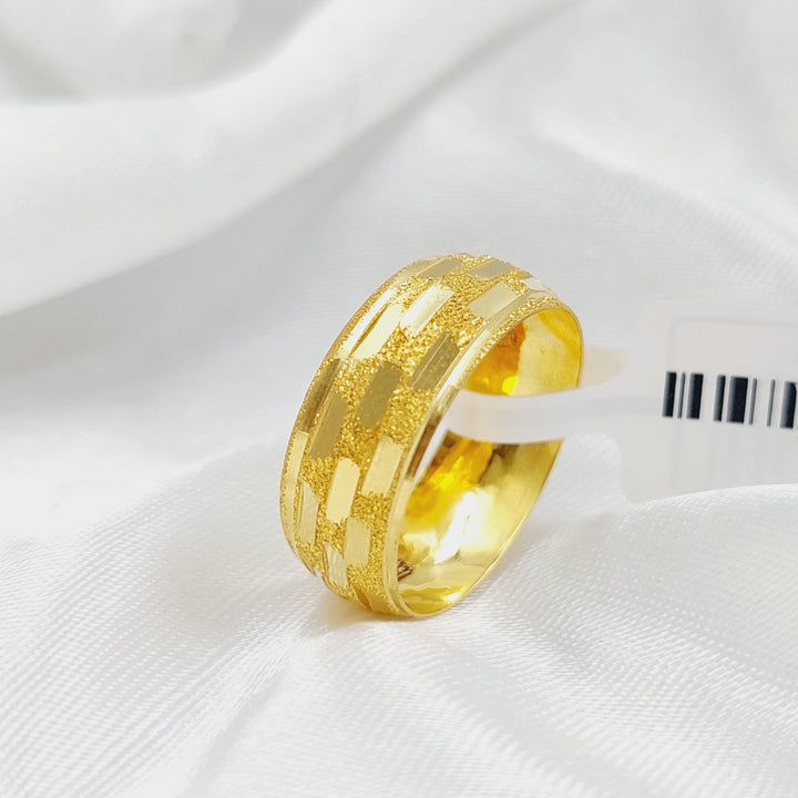 18K Gold CNC Wedding Ring by Saeed Jewelry - Image 3