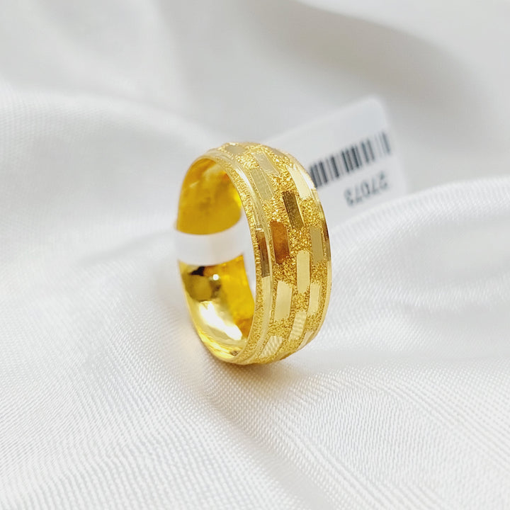 18K Gold CNC Wedding Ring by Saeed Jewelry - Image 4