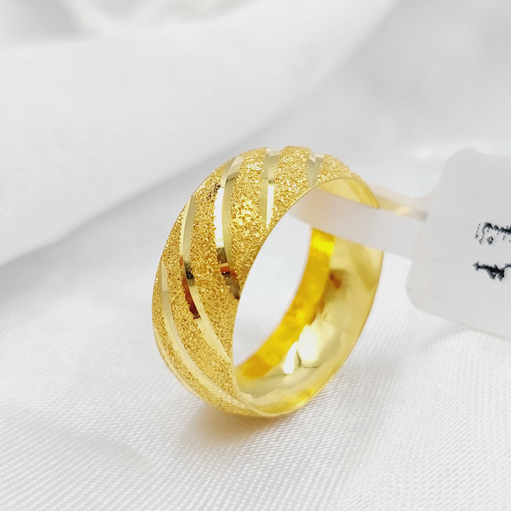 18K Gold CNC Wedding Ring by Saeed Jewelry - Image 2