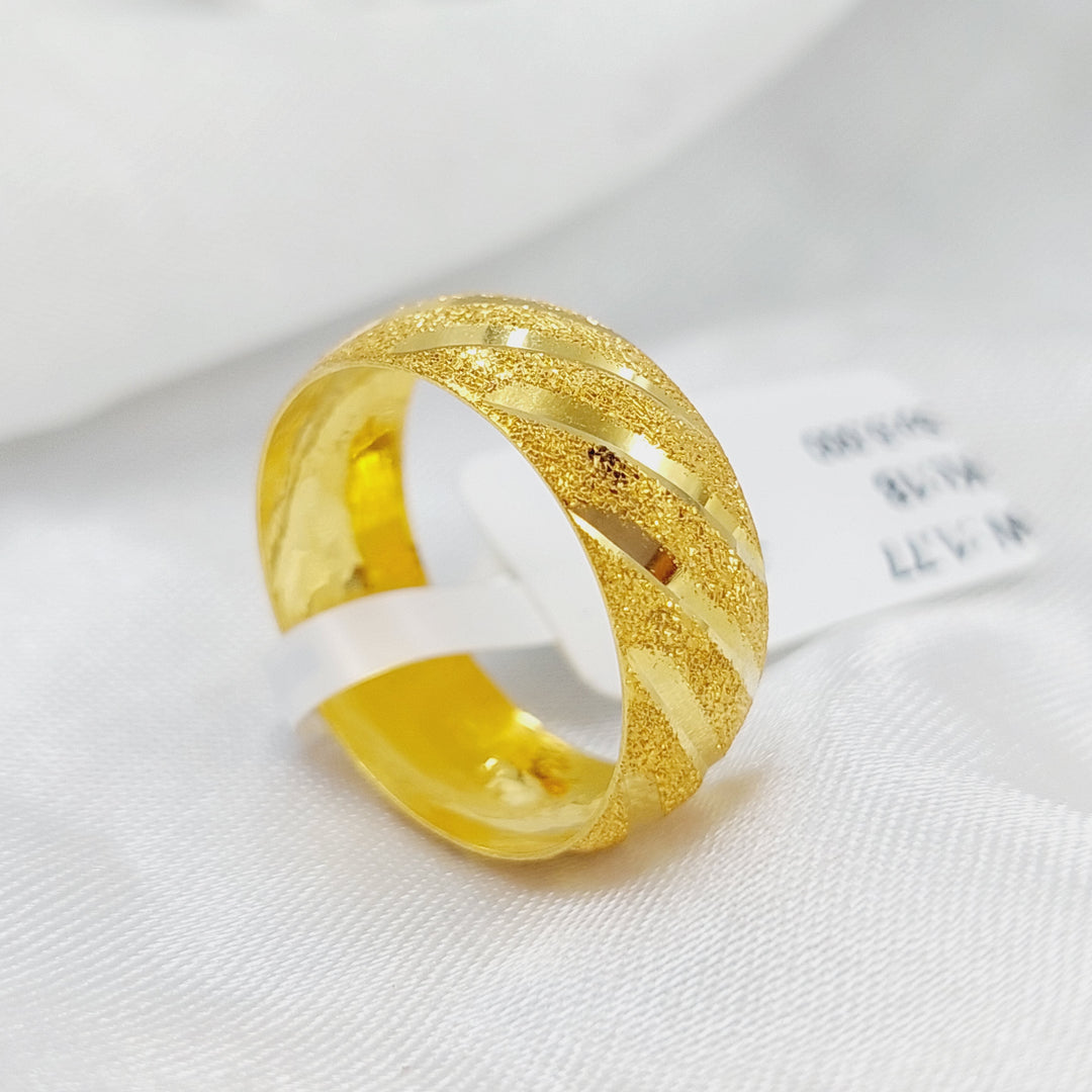 18K Gold CNC Wedding Ring by Saeed Jewelry - Image 3