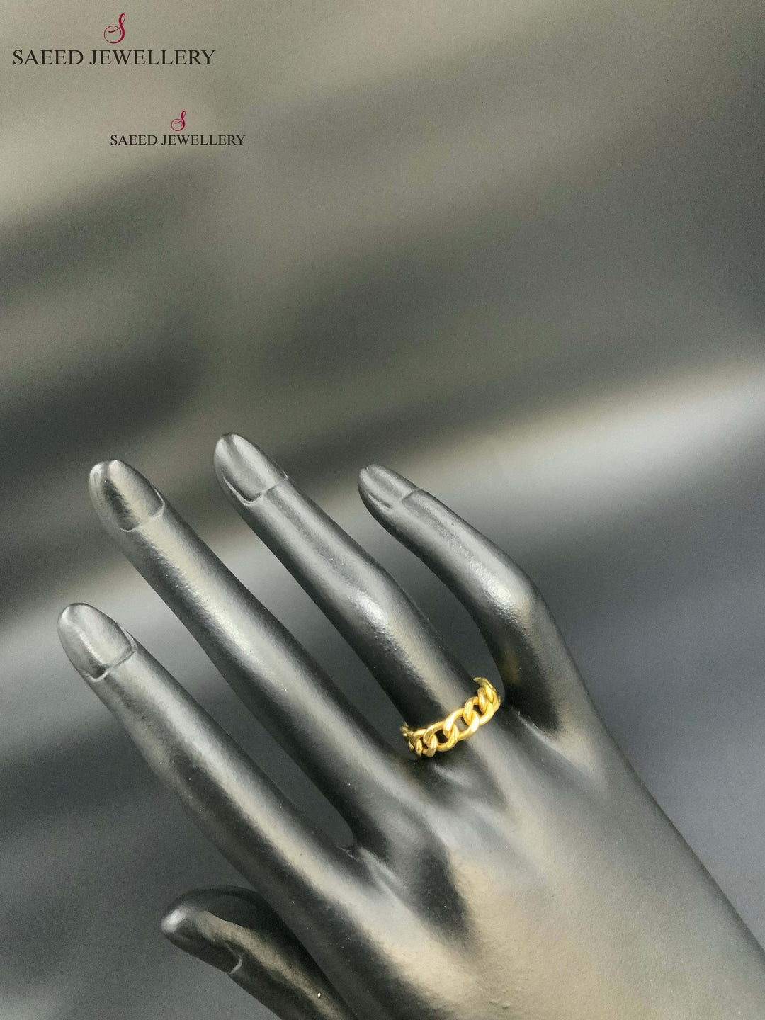 18K Gold Chain Ring by Saeed Jewelry - Image 5