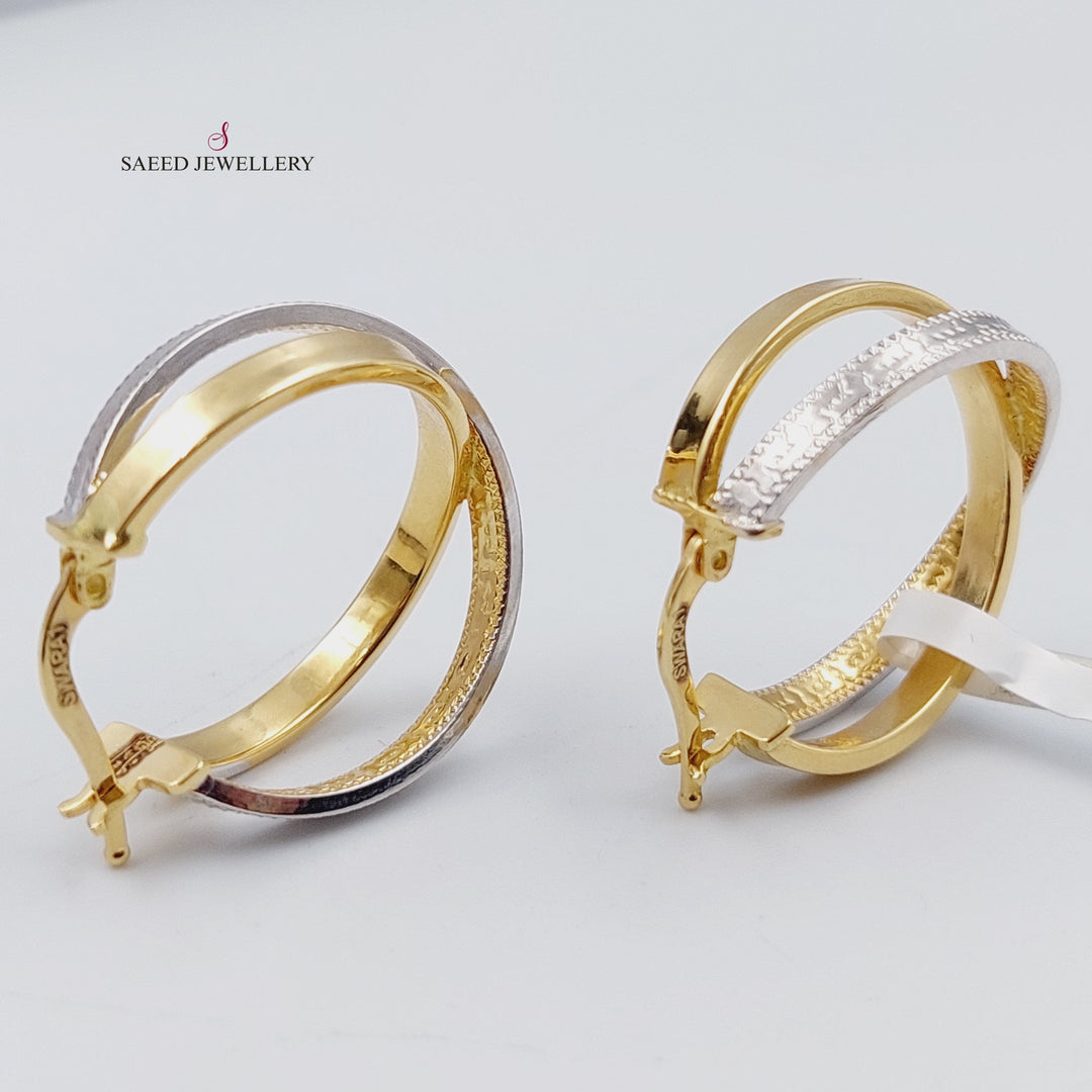 18K Gold Colored Earrings by Saeed Jewelry - Image 2