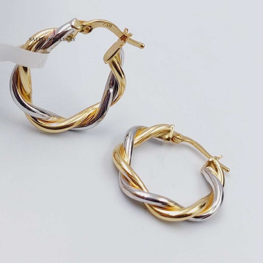 18K Gold Colored Earrings by Saeed Jewelry - Image 2