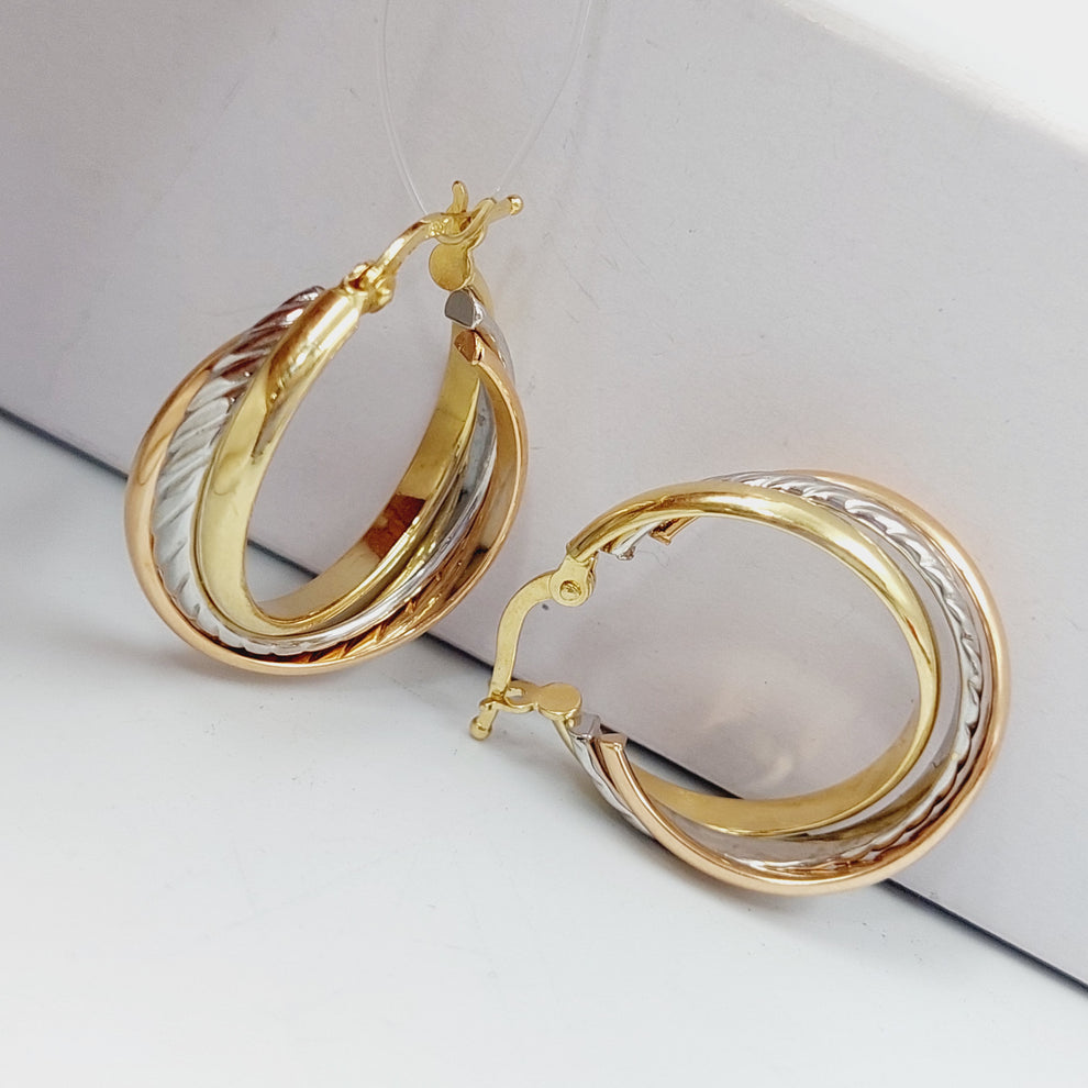 18K Gold Colored Earrings by Saeed Jewelry - Image 3