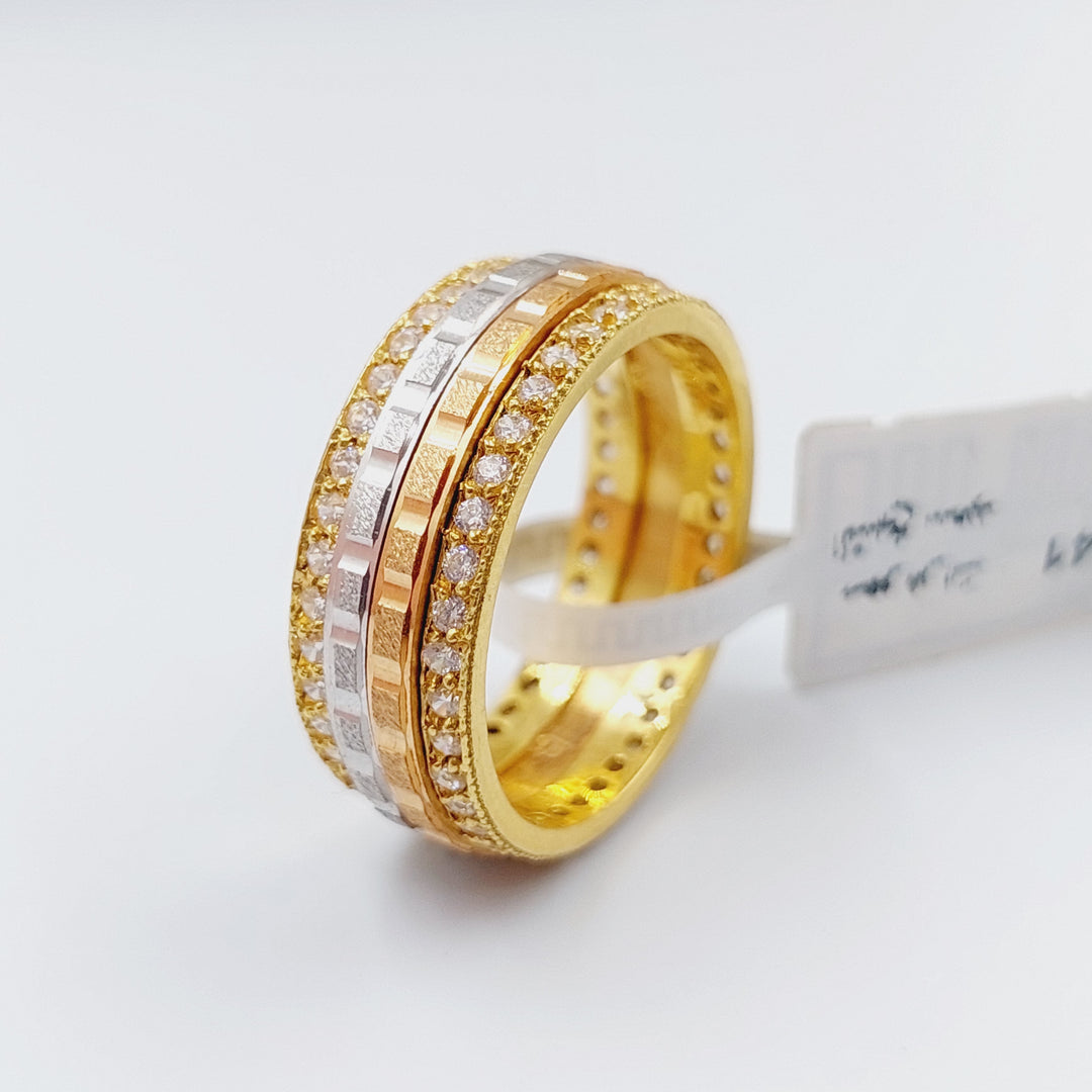 18K Gold Colored Zirconia Wedding Ring by Saeed Jewelry - Image 6