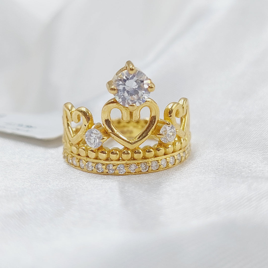 18K Gold Crown Wedding Ring by Saeed Jewelry - Image 6