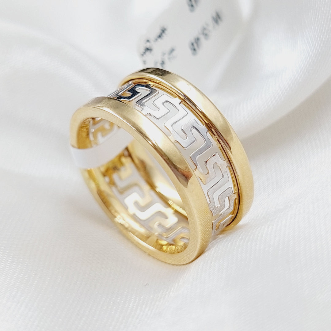 18K Gold Engraved Wedding Ring by Saeed Jewelry - Image 1