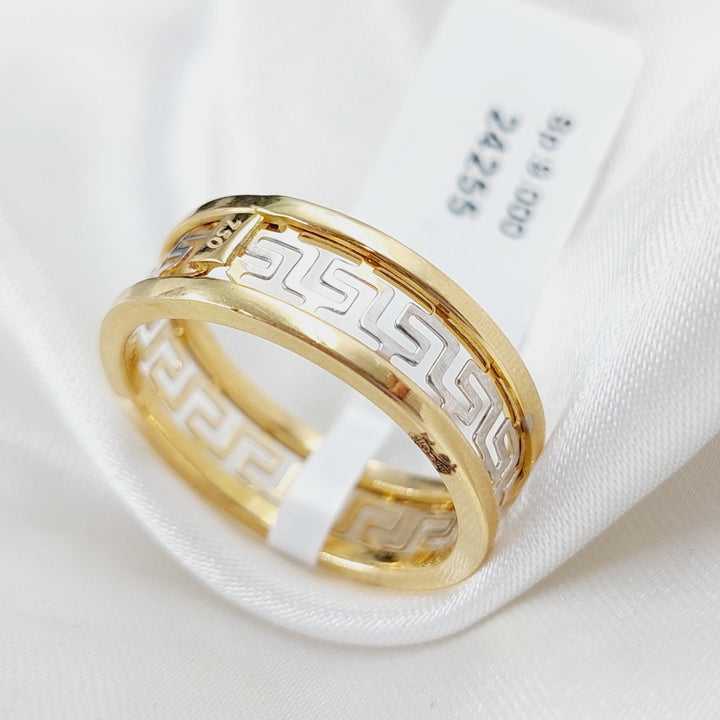 18K Gold Engraved Wedding Ring by Saeed Jewelry - Image 4