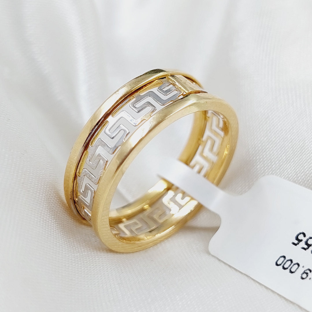 18K Gold Engraved Wedding Ring by Saeed Jewelry - Image 1