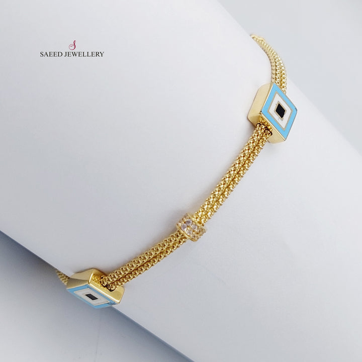 18K Gold Fancy Enamel Bracelet by Saeed Jewelry - Image 1