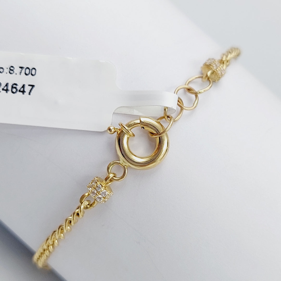 18K Gold Fancy Heart Bracelet by Saeed Jewelry - Image 3