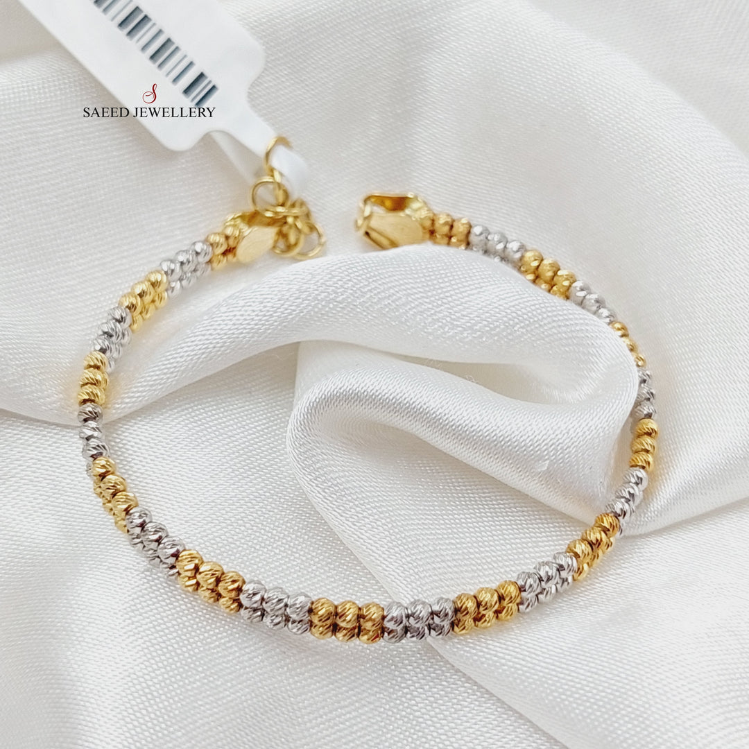 18K Gold Children's Balls Bracelet by Saeed Jewelry - Image 1