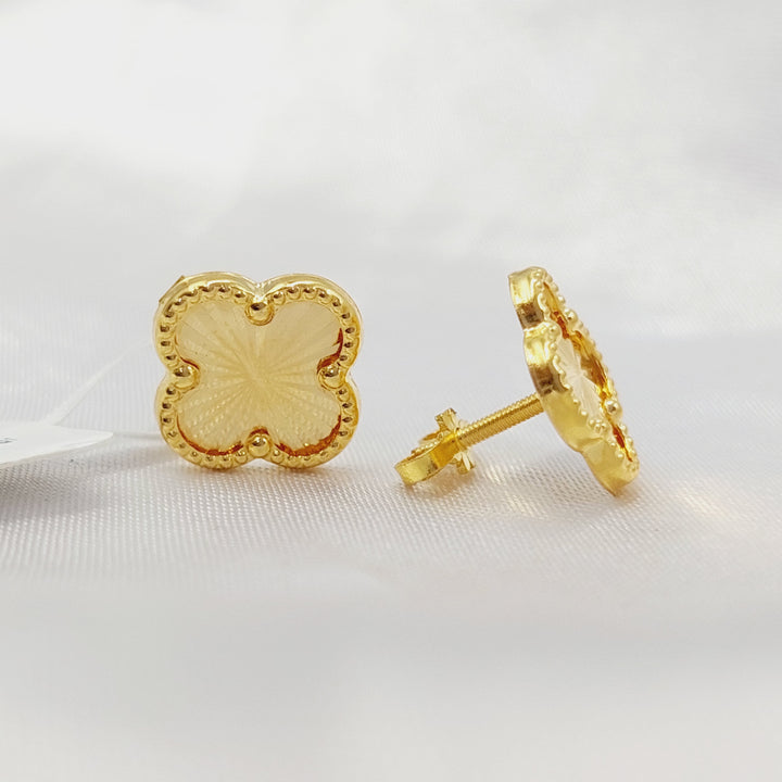 18K Gold Clover Earrings by Saeed Jewelry - Image 1